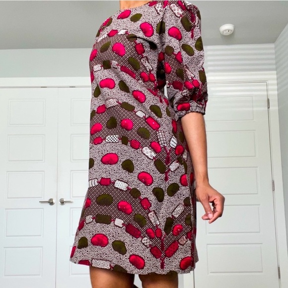 African Print Vibrant Summer Dress - Picture 4 of 4